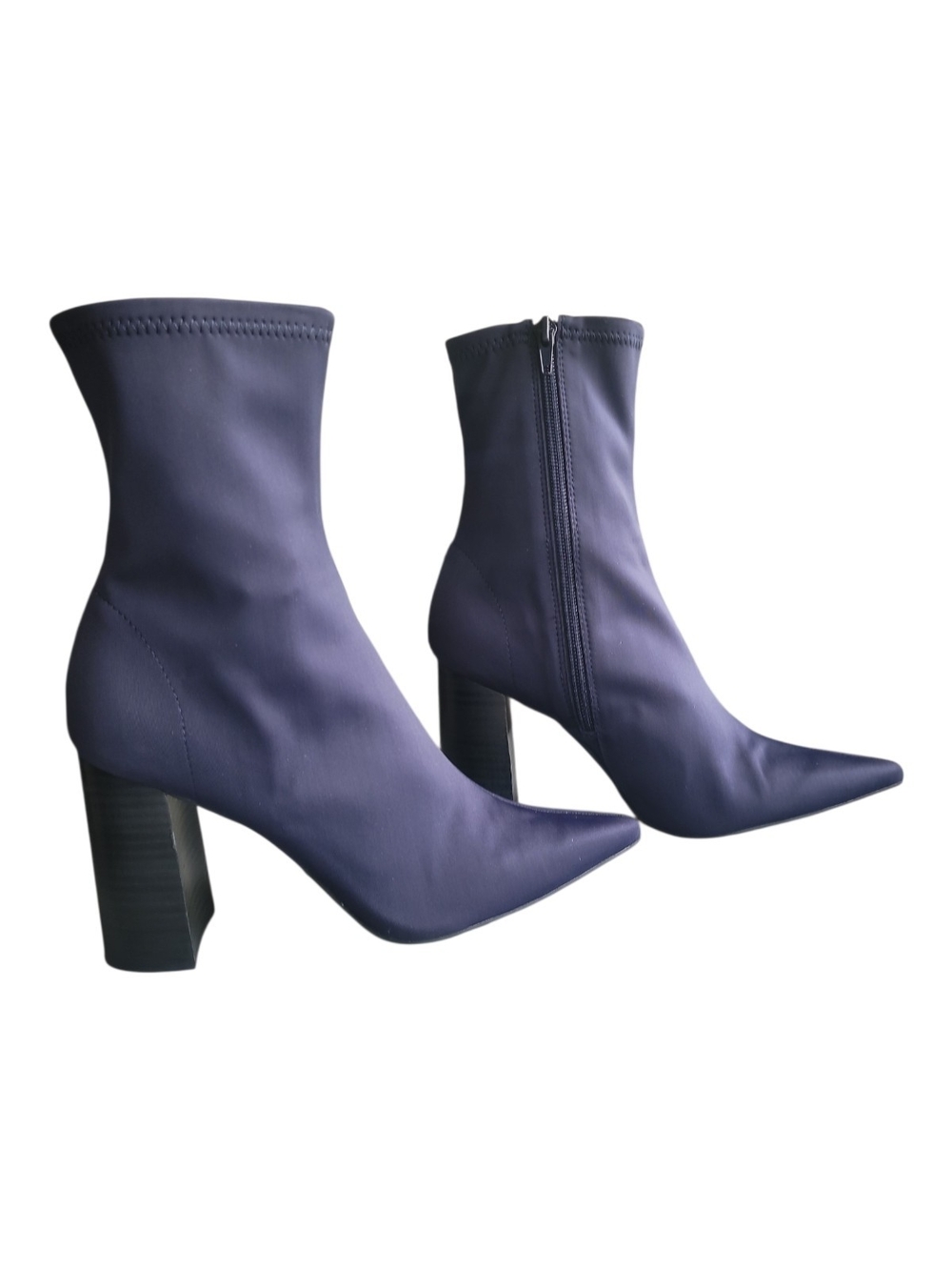 Jeffrey Campbell Navy Sock Ankle Booties 7.5 - Picture 2 of 9